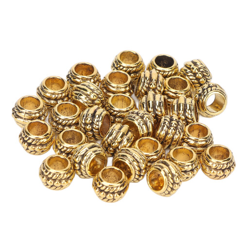 30x Zink-Legierung Haarperlen Dreadlocks Schmuck