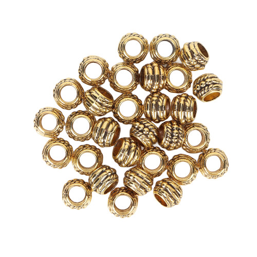 30x Zink-Legierung Haarperlen Dreadlocks Schmuck 1