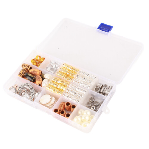 114pz Accessori Treccia Capelli Girasole Oro e Argento 2