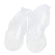 (L) Silicone Rain Shoe Covers Waterproof Reusable Snow Protectors White