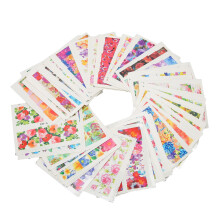 50x Nail Art Stickers Colorful Flower Decals Accessories