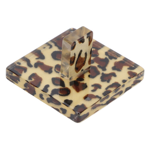 (Quadrilateral Shape) Herzförmiger Leopard-Druck Stand 2