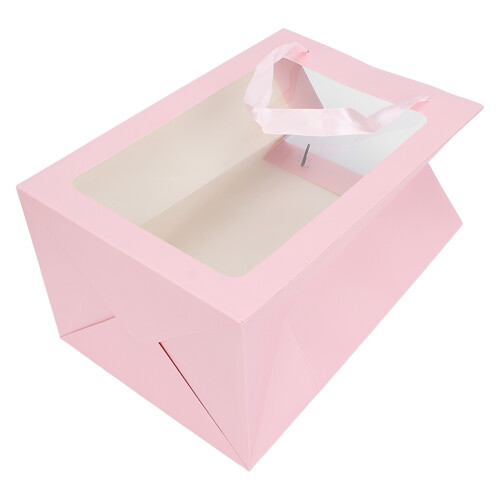 (Pink) Large Window Paper Candy Bag Party Gift 2