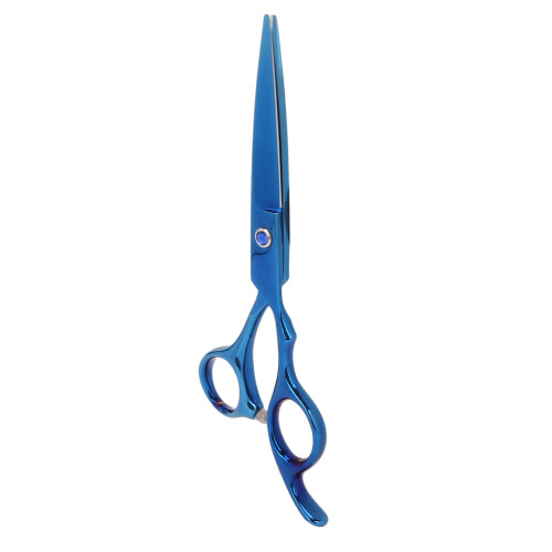 (Flat Scissors) Baardschaar RVS Dunschere Blauw 2