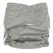 (Gray) Large Washable Reusable Adult Diaper Incontinence Nappy Elderly Orange