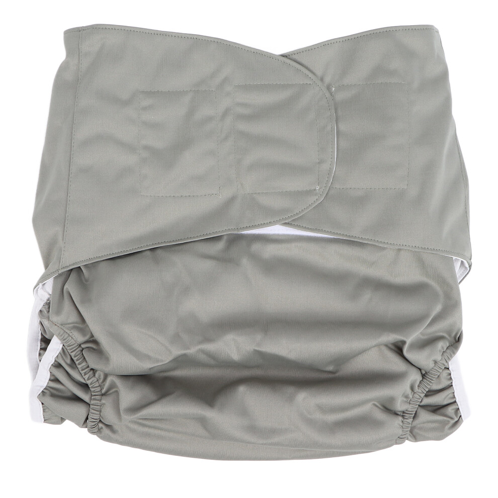 () Large Washable Reusable Adult Diaper Incontinence Nappy Elderly Gray/Orange