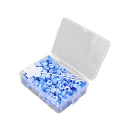 (Blue) Pony Perlen Set Bunt DIY Schmuck Haar 1