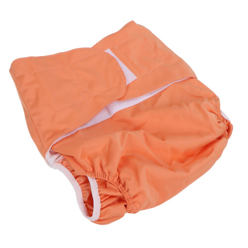 (Orange) Große waschbare wiederverwendbare Erwachsenenwindeln, Orange 2