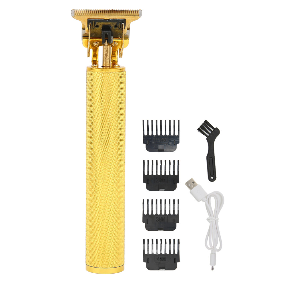 Gold Electric Hair Trimmer Professional Shaver With 4 Combs