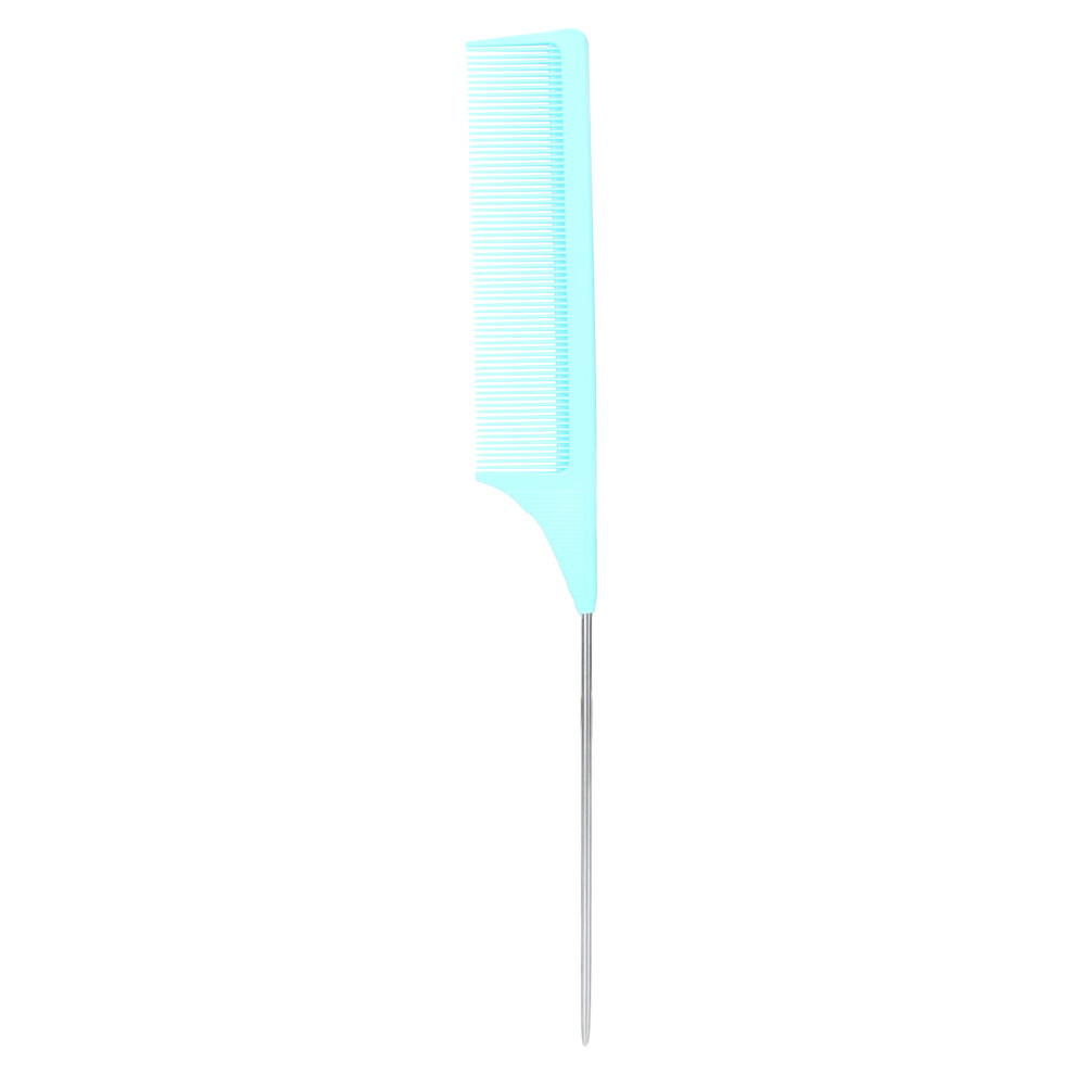 Unisex Green (Green) Steel Pintail Comb Barbershop Rat Tail Fine Hairdressing Tool