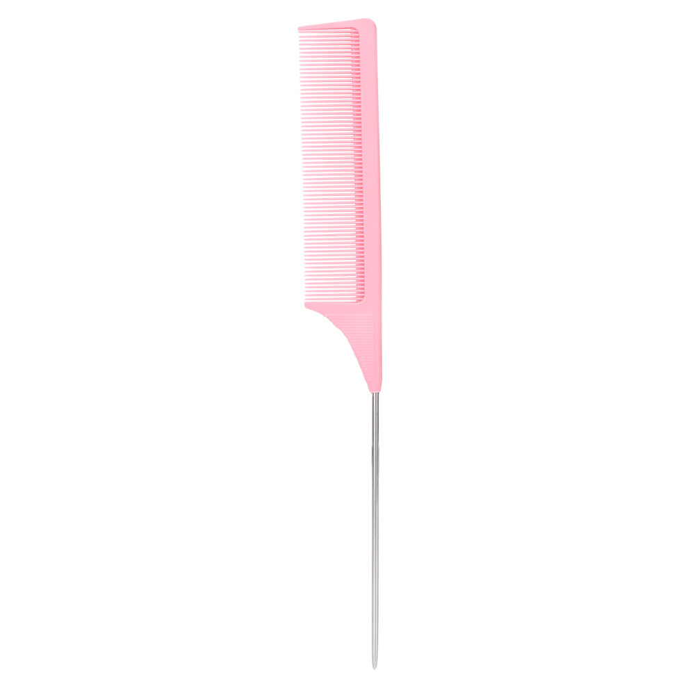 Unisex Pink,Green (Pink) Steel Pintail Comb Barbershop Rat Tail Fine Hairdressing Tool Green