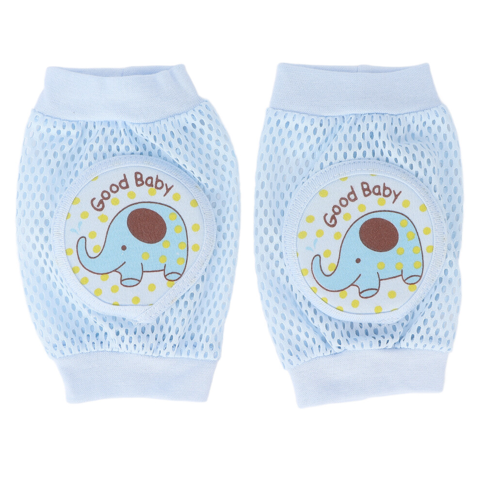 Infant Knee Pads Blue Elephant Pattern Crawling Toddlers Antifall 461605129365