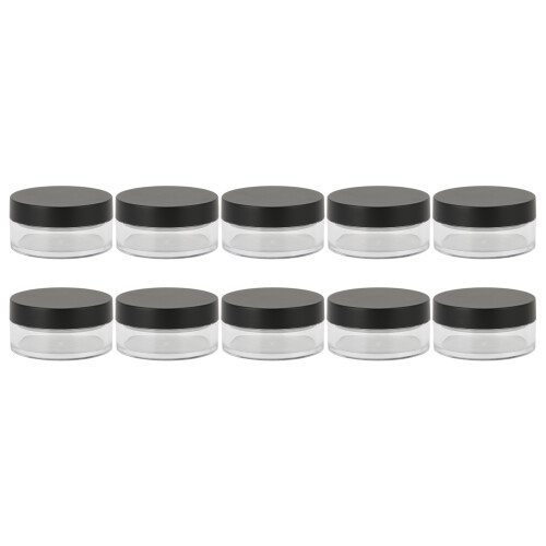 10PCS Plastic Loose Powder Jars Cosmetic Sample Containers