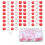 (Red) 74 st. flexibele haarkralen met doos, rood 1
