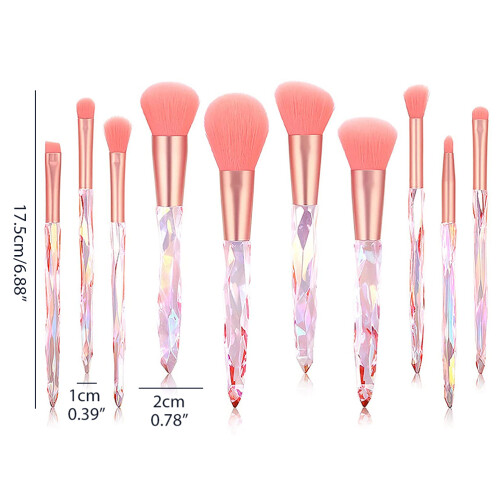 10-teiliges Kristall-Make-up-Pinselset 1