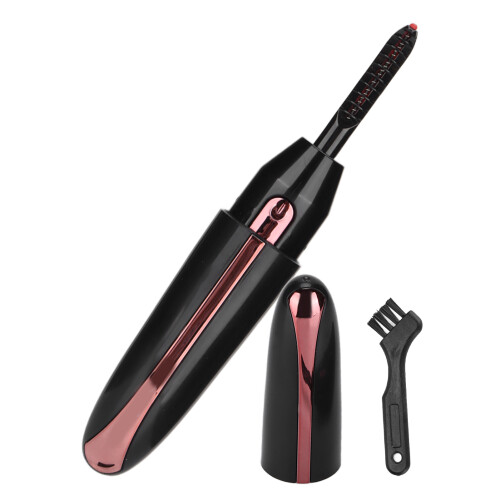 (Black) USB Rechargeable Electric Eyelash Curler Black 1