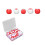 (Red) 74 st. flexibele haarkralen met doos, rood 5