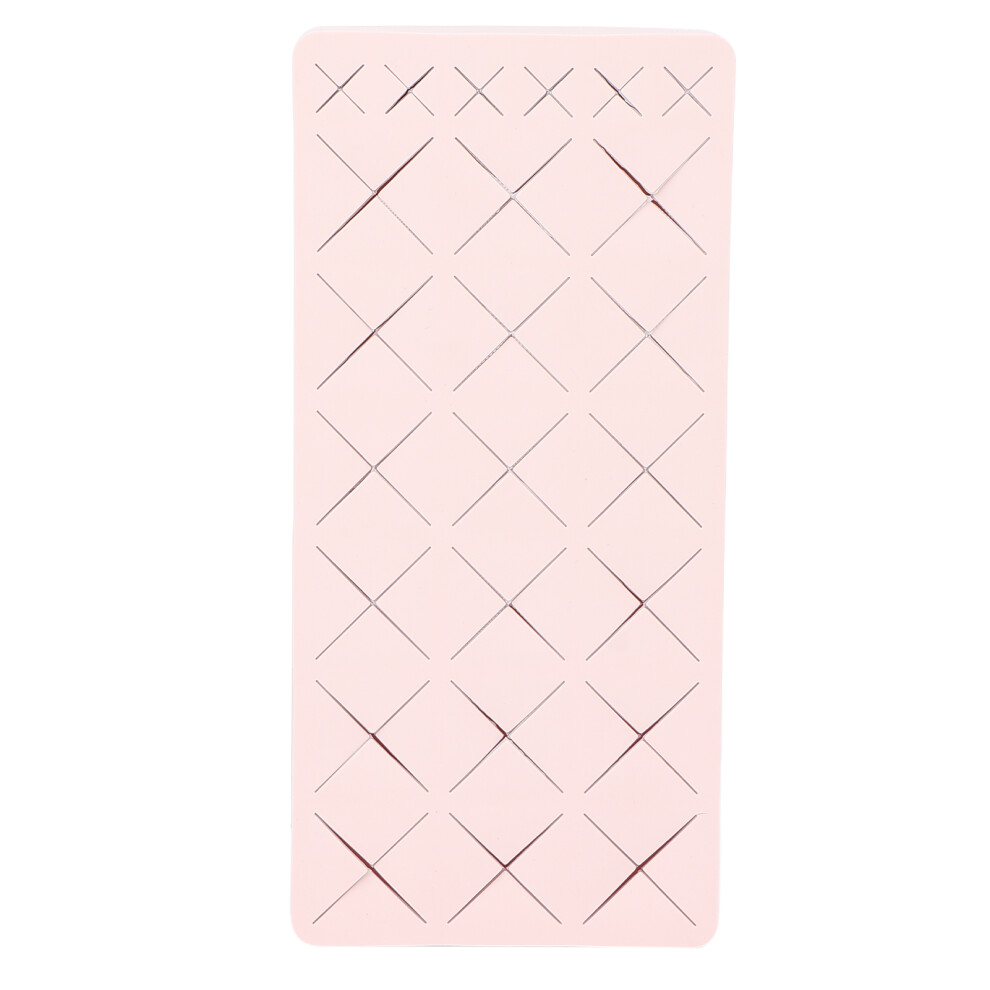 (Pink) Silicone Lipstick Holder 24 Units Makeup Display Case