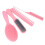 (Pink Box Packed) 4pcs Multifunctional Detangling Brush & Comb Set 5