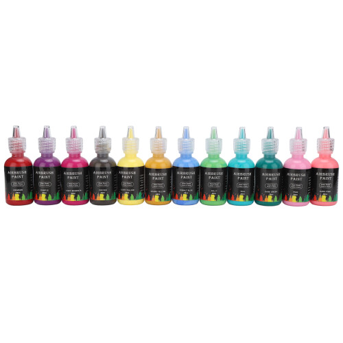 12-kleur airbrush verf 348ml 2