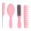 (Pink Box Packed) 4pcs Multifunctional Detangling Brush & Comb Set 2