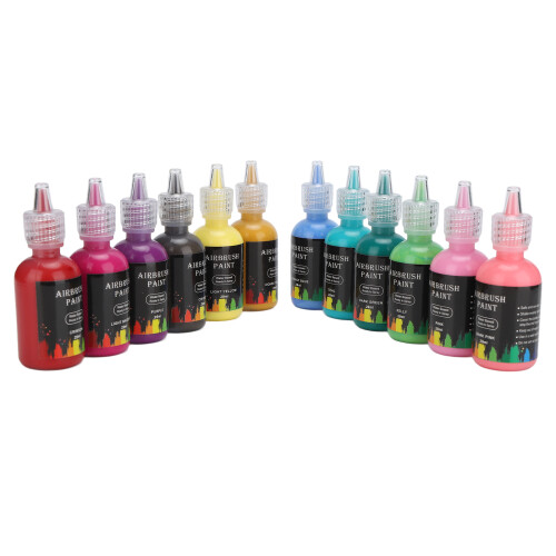 12-kleur airbrush verf 348ml 1