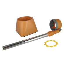 (With Flower Shaped Ring) Flexibler Föhnhalter aus Edelstahl verstellbar