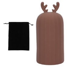 (Brown) Silikon-Wasserflasche 500ml Mikrowellen-Wärmekissen Braun