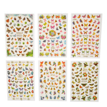 6x Schmetterlings-Nagelsticker - Selbstklebend DIY