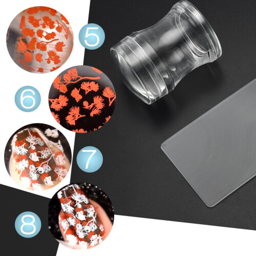 Nagelkunst-Stempel-Set DIY Transparent Silikon 2