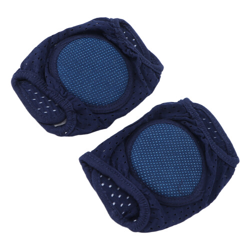 (Navy Blue) Baby Crawling Pads Soft Cotton Elastic Knee Protector Navy 1