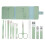 12-delig roestvrijstalen manicure set mint 3
