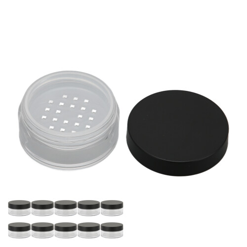 10PCS Plastic Loose Powder Jars Cosmetic Sample Containers 2