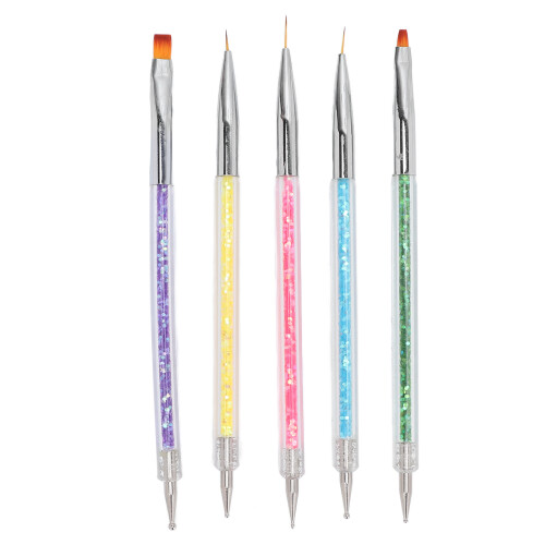 5-teiliges Nail-Art-Bürsten-Set, doppelseitig