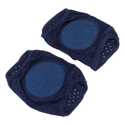 (Navy Blue) Baby Crawling Pads Soft Cotton Elastic Knee Protector Navy 2