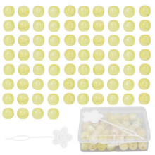 (Yellow) 74 Stk Haarflechtperlen Dreadlock Zubehör Gelb