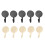 (Black+White) 10x Transparente Haft-Wandhaken 2