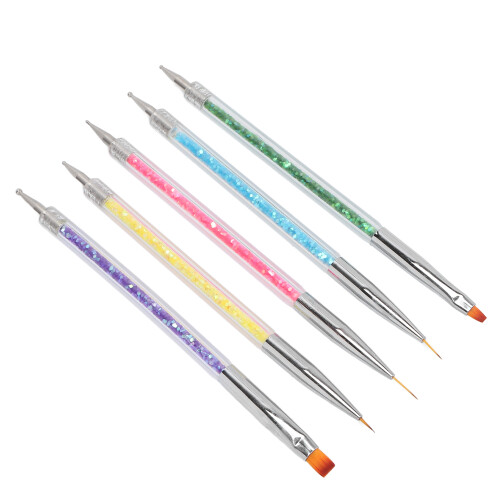 5-teiliges Nail-Art-Bürsten-Set, doppelseitig 2