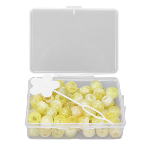 (Yellow) 74 Stk Haarflechtperlen Dreadlock Zubehör Gelb 1