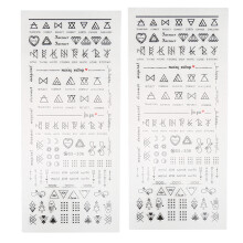 2x Leterstrip Watertransfer Stickers