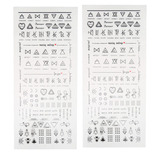 2x Leterstrip Watertransfer Stickers