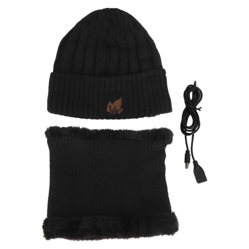 (Black) USB Elektrische Verwarmde Wintermuts