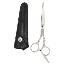 Stainless Steel Hair Cutting Scissors with Leather Case