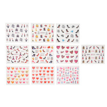 10x Nagel-Art-Sticker: Lippenstift & Absätze, selbstklebend