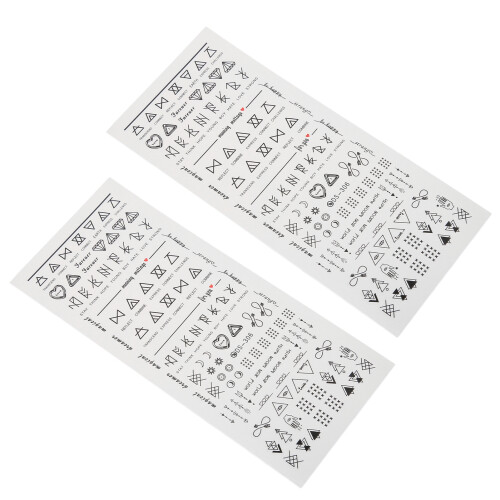 2x Leterstrip Watertransfer Stickers 1