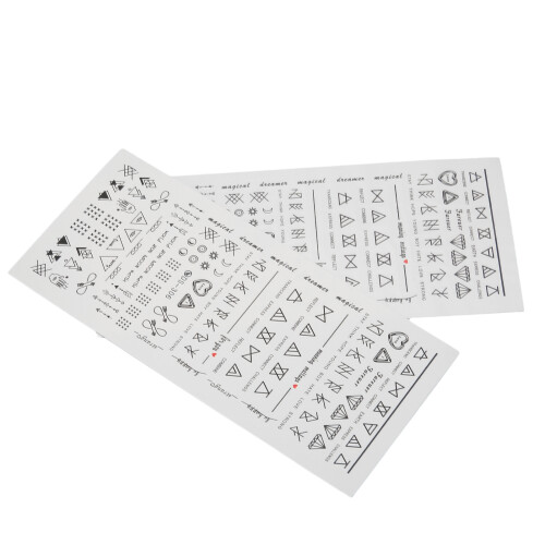 2x Leterstrip Watertransfer Stickers 2
