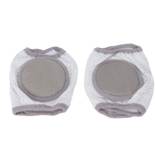 (Grey) Baby Crawling Pads Soft Cotton Elastic Knee Protector Navy