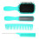 (Green Box) 4-delig Haarborstelset Paddle Detangle Kam 3
