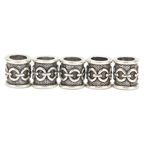 5x Bartbeads Alu Haarperlen Zöpfe DIY Schmuck