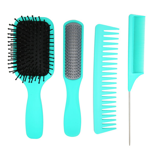 (Green Box) 4-delig Haarborstelset Paddle Detangle Kam 1